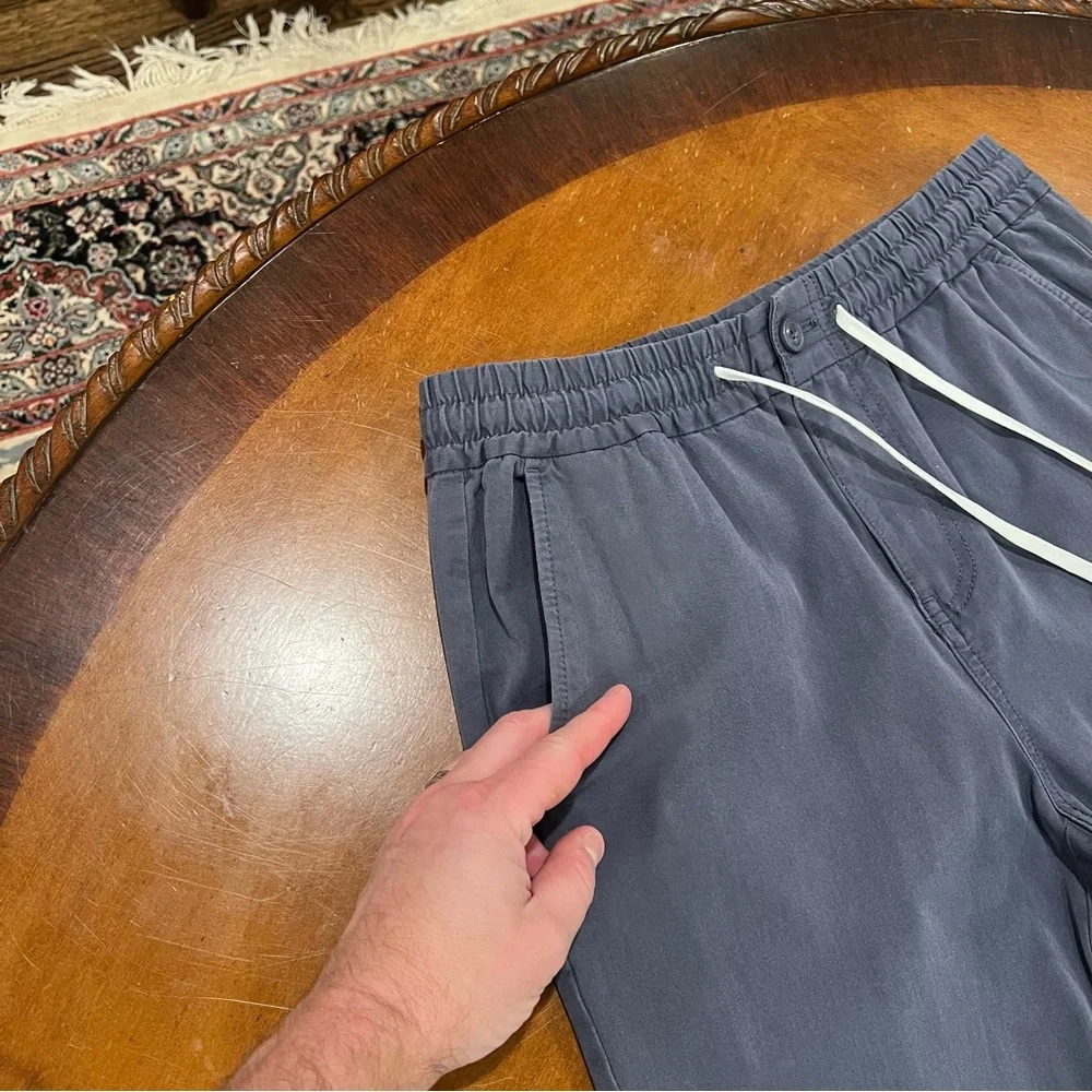 J.Crew Men’s Slim Fit Dock‎ Pants Submarine Blue Small Drawstring Waist Nautical
